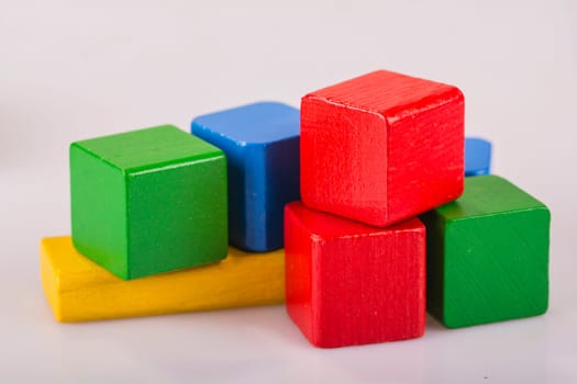 wooden toy - colorful bricks