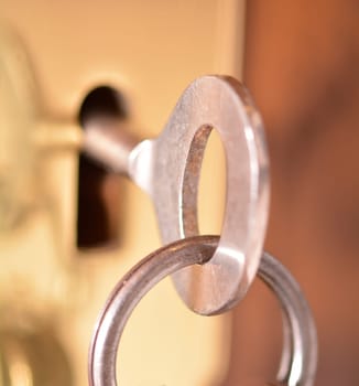key ring in closeup