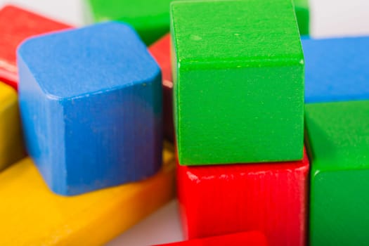 wooden toy - colorful bricks