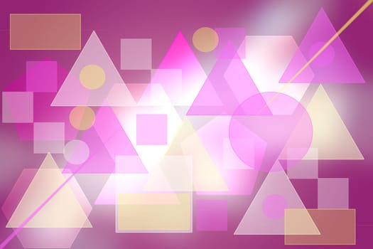 Abstract colorful light pink modern futuristic technology and business background texture with mixed geometrical figures. Medical structure, artificial intelligence and science presentation backdrop.