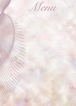 the  menu with the elegant abstract decoration