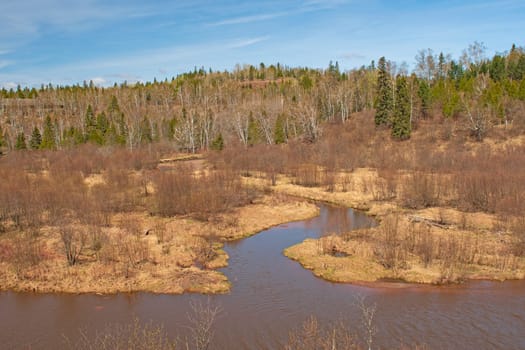 Slow Moving Waters at the River Delta of the Gooseberry River in Minnesota