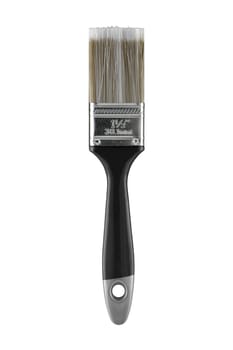 A 1 1/2" 38.1mm one and a half inch decorators paint brush on white with clipping path"