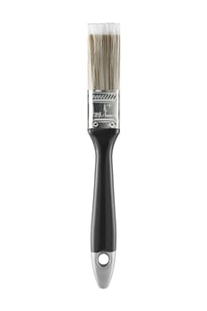 A 1" 25.4mm one inch decorators paint brush on white with clipping path"