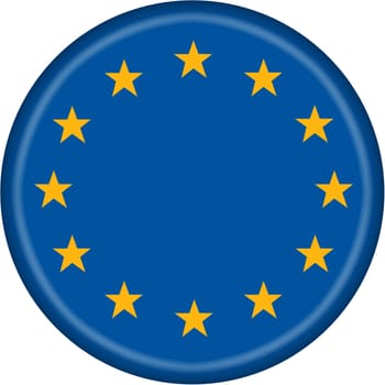 A European Union button illustration with clipping path.