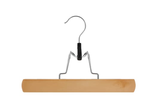 Wood pants / skirt hanger isolated on a white background