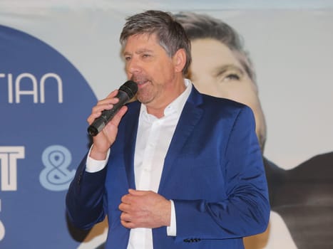 Singer Christian Lais on his promotional tour on January 18, 2020 in Magdeburg