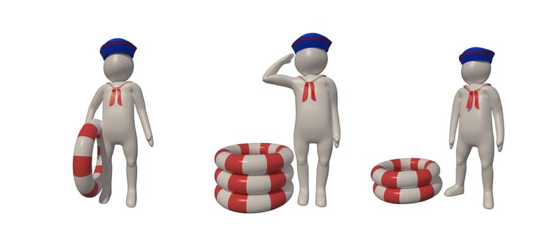 3d illustrator, 3d rendering of the white character on white backgroud.