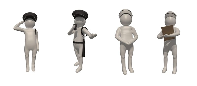 3d illustrator, 3d rendering of the white character on white backgroud.