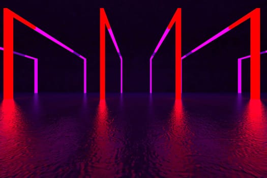 3d rendering of backgrounds abstract. 3d illustration of simple Geometric. Colorful illumination