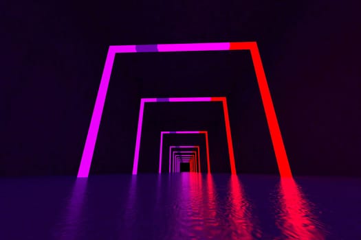 3d rendering of backgrounds abstract. 3d illustration of simple Geometric. Colorful illumination