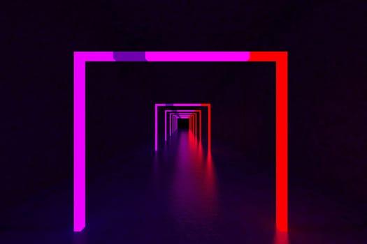 3d rendering of backgrounds abstract. 3d illustration of simple Geometric. Colorful illumination