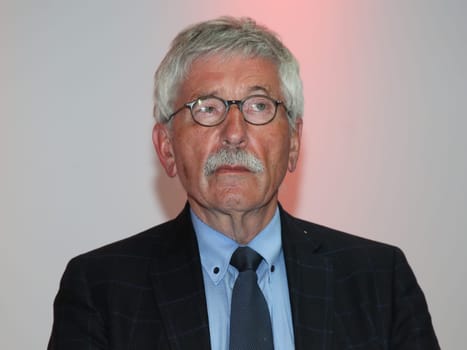 Thilo Sarrazin german SPD politician at a book reading on April 29, 2019 in Magdeburg Saxony Anhalt