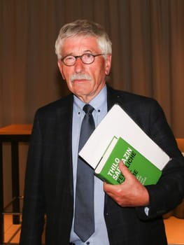 Thilo Sarrazin german SPD politician at a book reading on April 29, 2019 in Magdeburg Saxony Anhalt