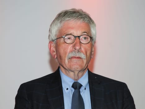 Thilo Sarrazin german SPD politician at a book reading on April 29, 2019 in Magdeburg Saxony Anhalt