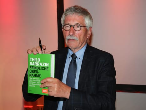 Thilo Sarrazin german SPD politician at a book reading on April 29, 2019 in Magdeburg Saxony Anhalt