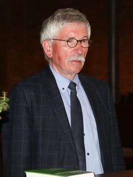 Thilo Sarrazin german SPD politician at a book reading on April 29, 2019 in Magdeburg Saxony Anhalt