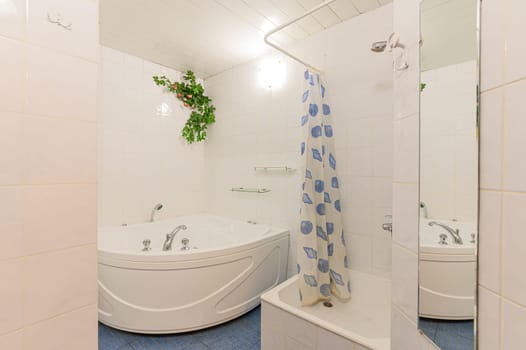 Russia, Moscow- September 10, 2019: interior room apartment modern bright cozy atmosphere. general cleaning, home decoration, preparation of house for sale. bathroom and toilet