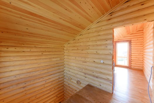 Russia, Moscow- September 10, 2019: interior room apartment modern bright cozy atmosphere. beautiful designer country house with wooden elements
