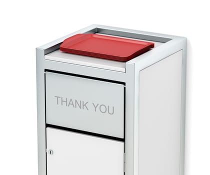 Garbage can for fast food restaurants and cafes