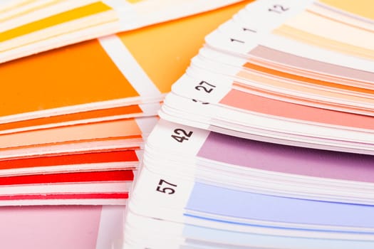 Rainbow colors on a cmyk table