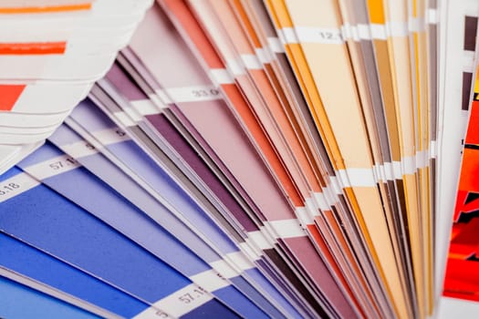 Rainbow colors on a cmyk table