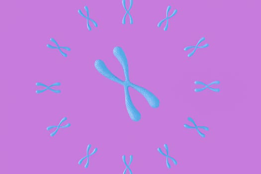 3d rendering of Chromosome Abstract Scientific Background, 3d illustration.
