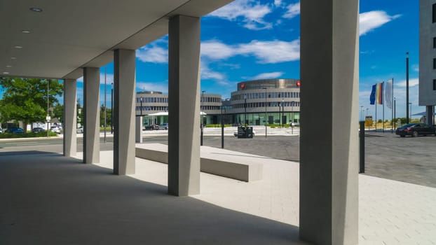 WETZLAR, GERMANY 06. JULY 2019: Company building of Leica Camera AG, Leitz Park, Wetzlar, Hesse, Germany, Europe