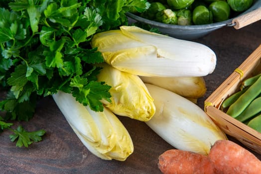 Belgian endives and some seasonal vegetables