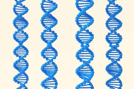 3d rendering of DNA (deoxyribonucleic acid) structure, 3d illustration.