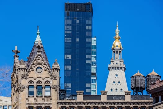 towers rooftop aUnion Square Manhattan Landmarks in New York City USA