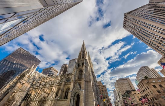 St. Patrick's Cathedral one of main one of the main Manhattan Landmarks in New York City USA