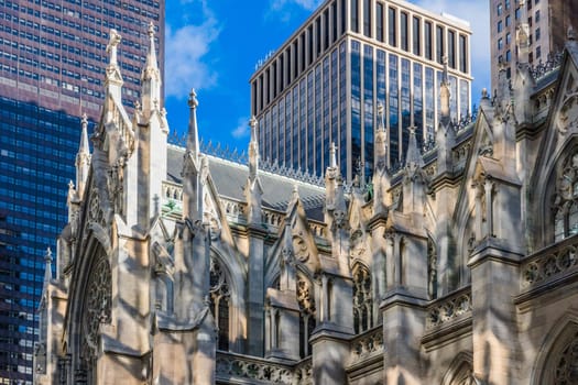 St. Patrick's Cathedral one of main one of the main Manhattan Landmarks in New York City USA