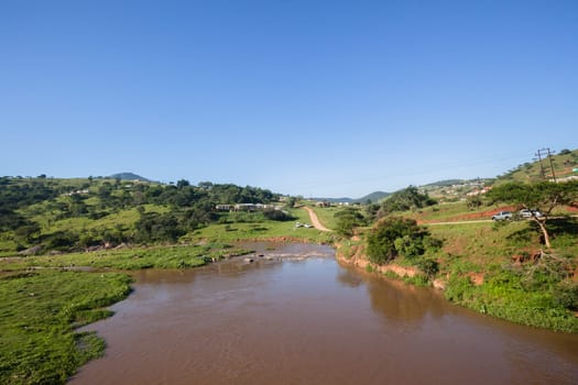 River valley water rapids scenic valley summer landscape