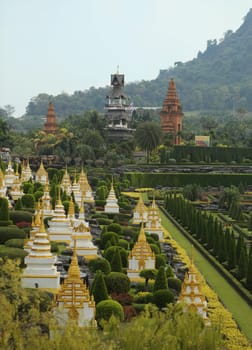 Model French Park in Thailand in Pattaya in the Park Nong Nooch