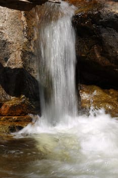 Waterfall in Thailand on Koh Samui photographed closeup
