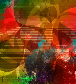 abstract mixed media art