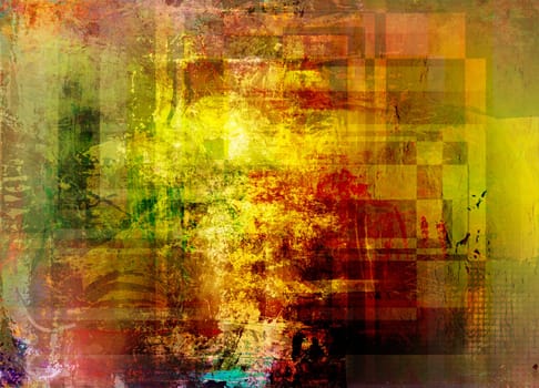 abstract mixed media art