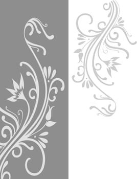 wedding invitation card whit a abstract floral