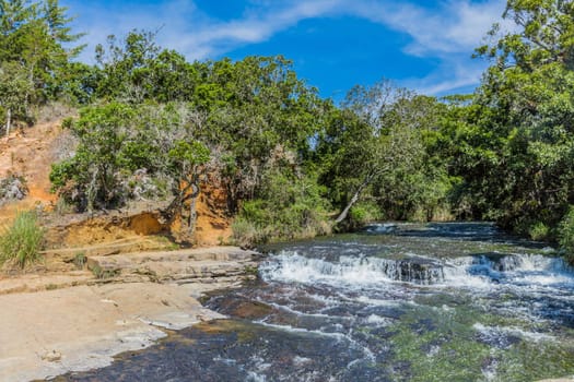 La Periquera waterfalls of Villa de Leyva Boyaca in Colombia South America