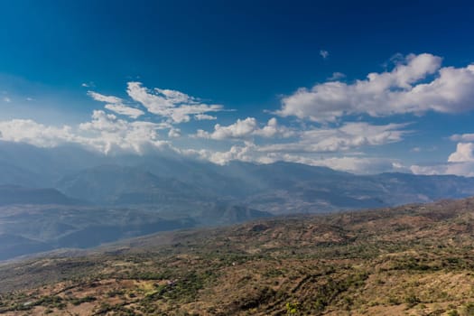 Chicamocha Canyon from Mesa de Los Santos landscapes andes mountains Santander in Colombia South America