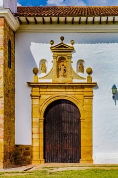 old church of Villa de Leyva Boyaca in Colombia South America