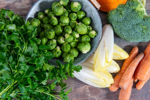 Brussel sprouts and the seasonal vegetables
