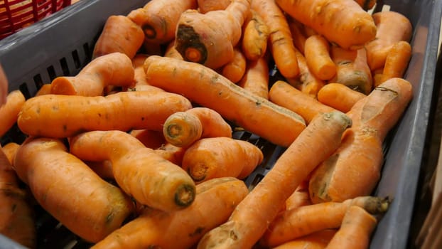 many organic carrots on the market place