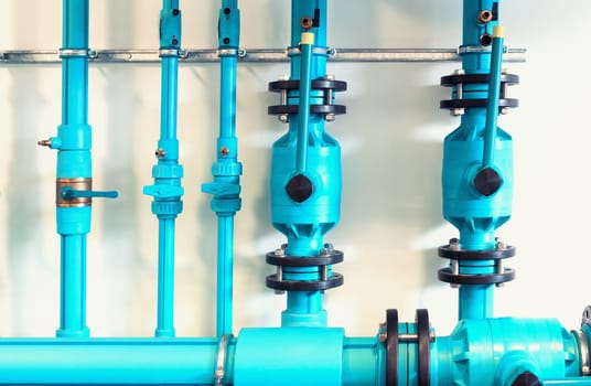 Pipes and valves of heating system