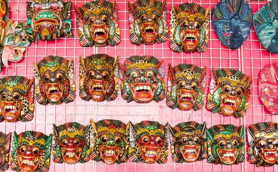 Masks of ghost defender (Wat Po Temple)