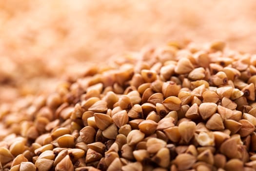 Heap of buckwheat. Closeup view