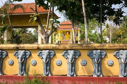 Sri Lanka attractions, old buddha temple, sacred animal. Unesco heritage. Asia culture, bubbhism religion