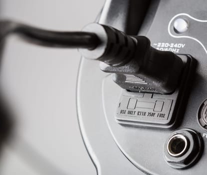 Closeup of system unit cable