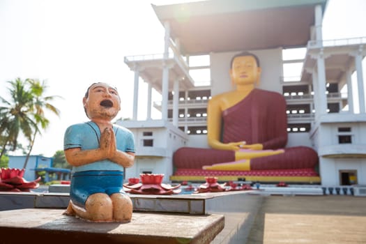 Sri Lanka, ancient buddha statues in a temple. Ceylon, Unesco heritage. Asia culture, buddhism religion